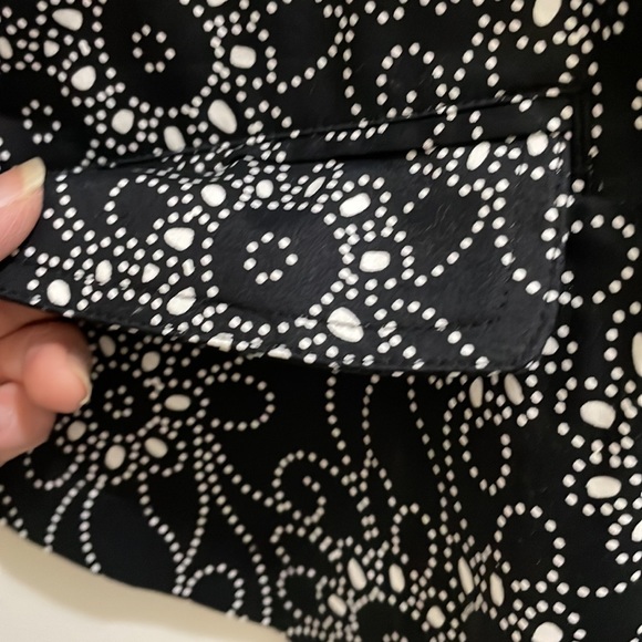 Style & Co. Black White floral print jacket (sz 10) - Picture 8 of 13